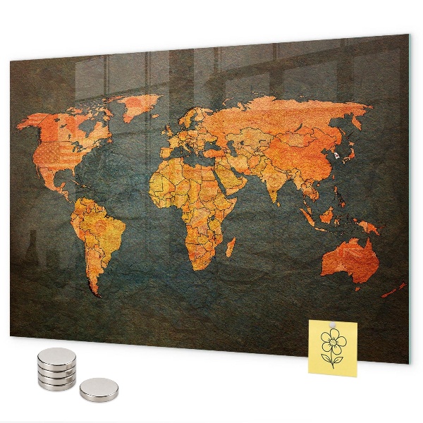 Tablica magnetyczna Mapa świata