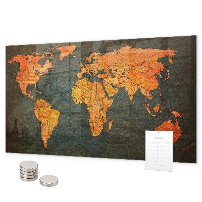 Tablica magnetyczna Mapa świata