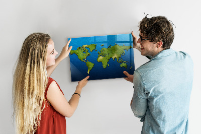 Tablica magnetyczna Mapa świata