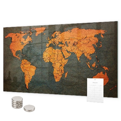 Tablica magnetyczna Mapa świata