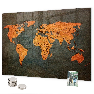 Tablica magnetyczna Mapa świata