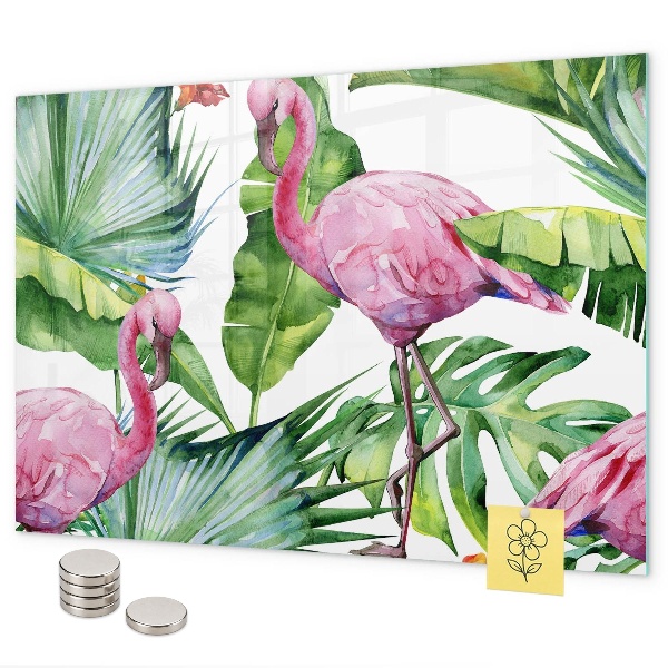 Tablica magnetyczna na magnesy Flamingi naturalne