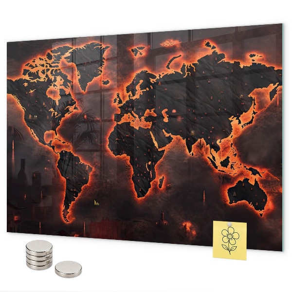 Tablica magnetyczna Mapa świata