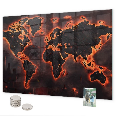 Tablica magnetyczna Mapa świata