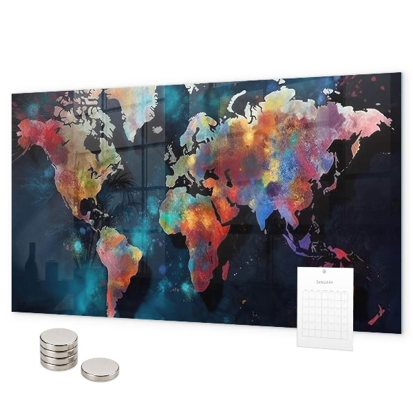 Tablica magnetyczna na magnesy Mapa abstrakcyjna