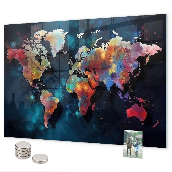 Tablica magnetyczna na magnesy Mapa abstrakcyjna