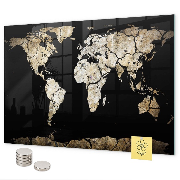 Tablica magnetyczna na magnesy Mapa suszy na świecie