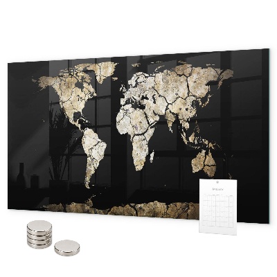 Tablica magnetyczna na magnesy Mapa suszy na świecie