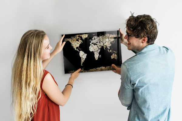 Tablica magnetyczna na magnesy Mapa suszy na świecie