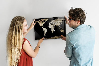 Tablica magnetyczna na magnesy Mapa suszy na świecie