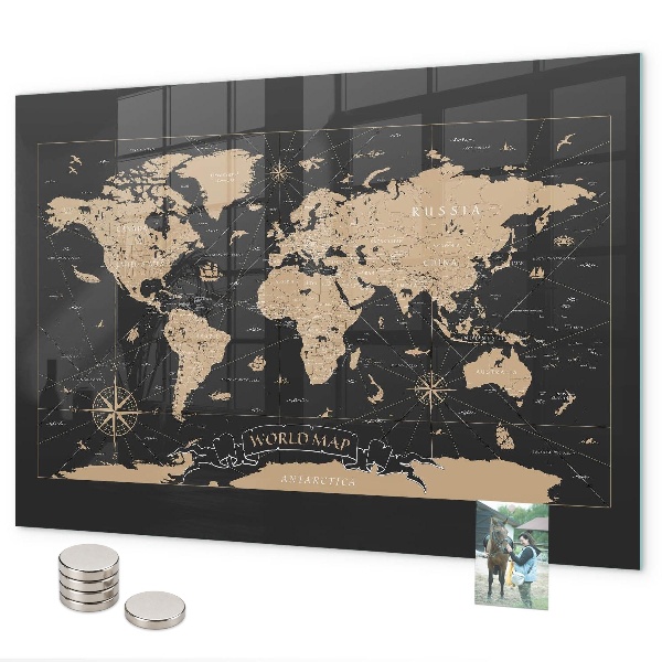 Tablica magnetyczna Stara mapa świata