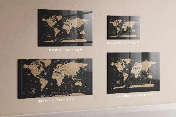 Tablica magnetyczna Stara mapa świata