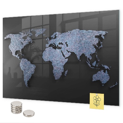 Tablica magnetyczna Mapa świata 3D