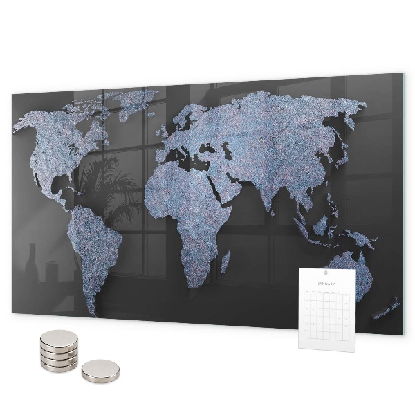 Tablica magnetyczna Mapa świata 3D
