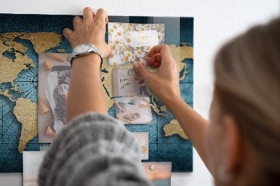 Tablica magnetyczna na magnesy Mapa świata 3D