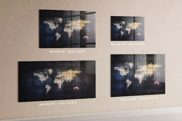 Tablica magnetyczna Abstrakcyjna mapa świata