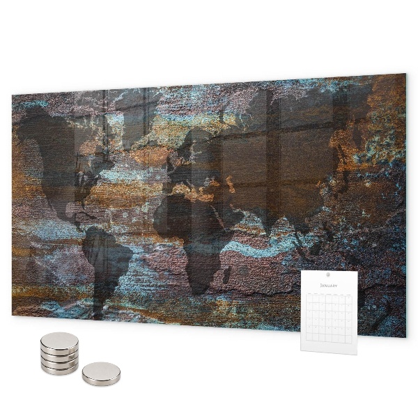 Tablica magnetyczna Mapa świata Rust