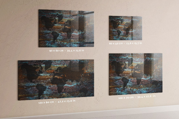 Tablica magnetyczna Mapa świata Rust