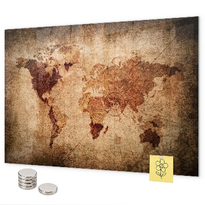 Tablica magnetyczna Stara mapa świata