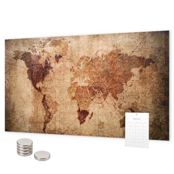 Tablica magnetyczna Stara mapa świata