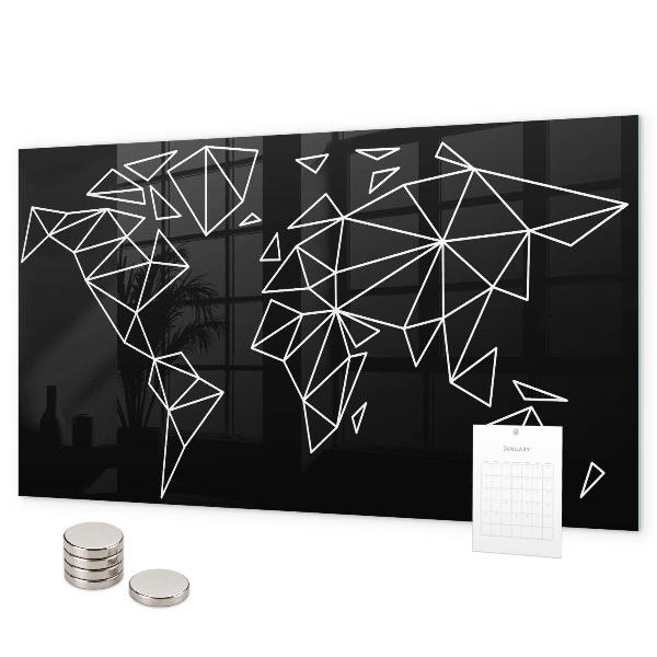 Tablica magnetyczna na magnesy Mapa współczesnego świata