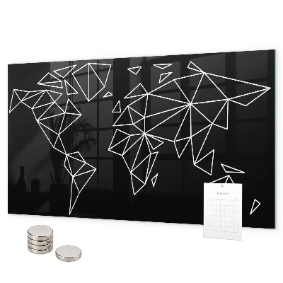 Tablica magnetyczna na magnesy Mapa współczesnego świata