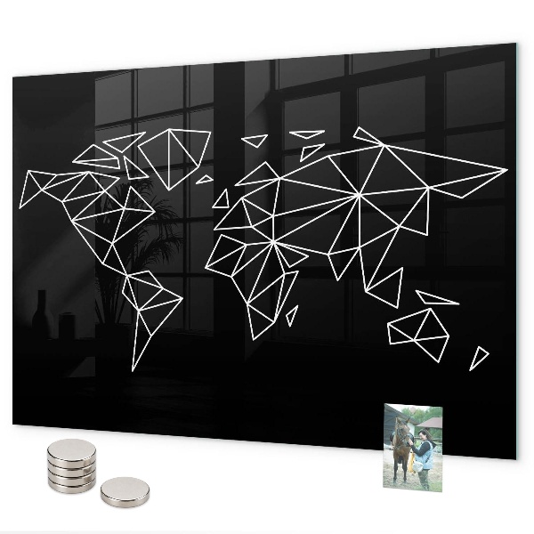 Tablica magnetyczna na magnesy Mapa współczesnego świata