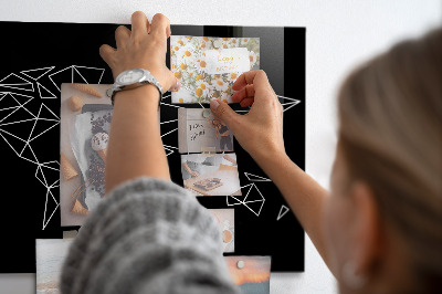 Tablica magnetyczna na magnesy Mapa współczesnego świata