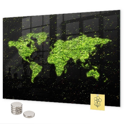 Tablica magnetyczna Mapa świata