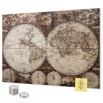 Tablica magnetyczna Stara mapa świata