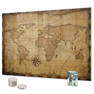 Tablica magnetyczna Stara mapa świata