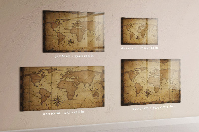 Tablica magnetyczna Stara mapa świata