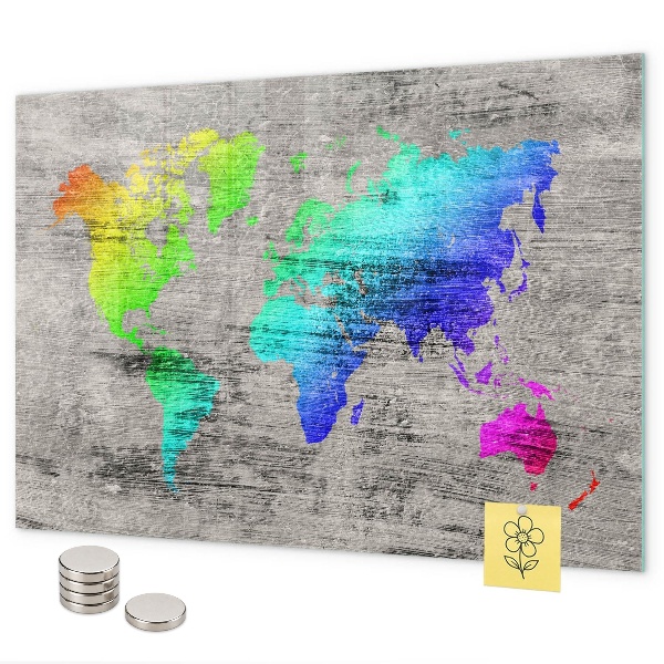Tablica magnetyczna Mapa świata