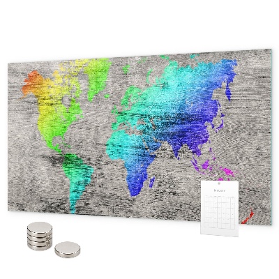Tablica magnetyczna Mapa świata
