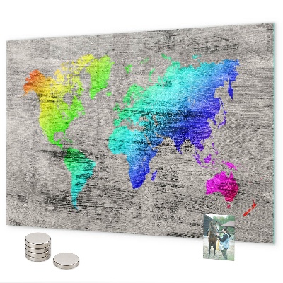 Tablica magnetyczna Mapa świata