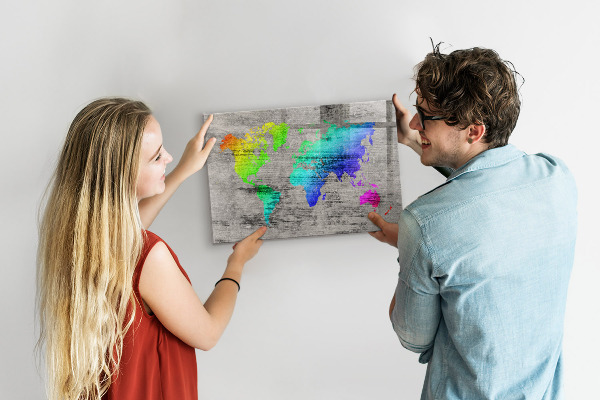 Tablica magnetyczna Mapa świata