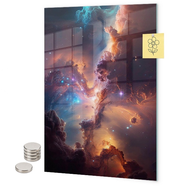 Szklana tablica magnetyczna Kosmos galaktyki