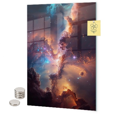 Szklana tablica magnetyczna Kosmos galaktyki