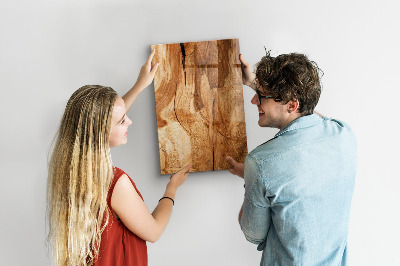 Szklana tablica magnetyczna Naturalne drewno