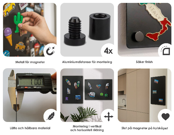 Tablica magnetyczna metalowa Na magnesy z podróży