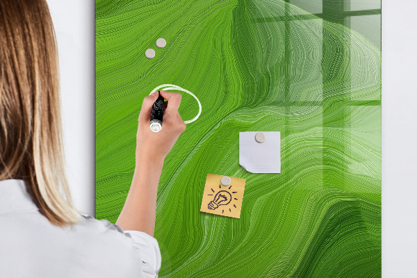 Zielona tablica do zdjęć i notatek Tablica magnetyczna z pisakiem