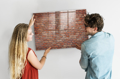 Tablica do rysowania magnetyczna Tablica do notatek na ceglanej ścianie