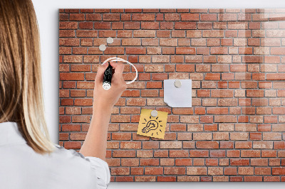Tablica do rysowania magnetyczna Tablica do notatek na ceglanej ścianie