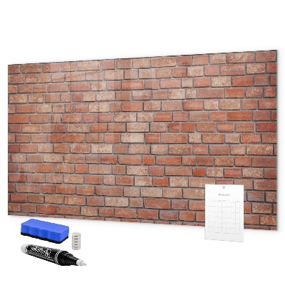 Tablica do rysowania magnetyczna Tablica do notatek na ceglanej ścianie
