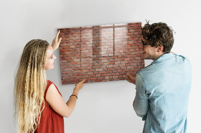 Tablica do rysowania magnetyczna Tablica do notatek na ceglanej ścianie
