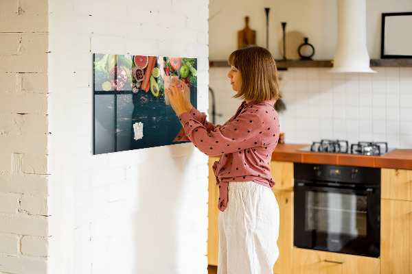 Tablica do rysowania magnetyczna Kolorowe inspiracje kulinarne na ścianie