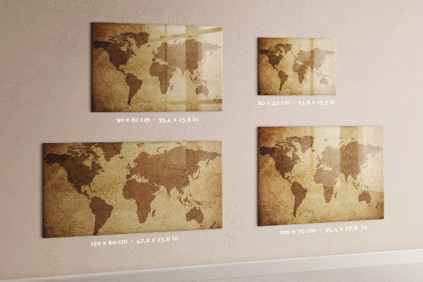 Tablica do rysowania magnetyczna Mapa świata jako tablica inspiracji