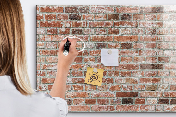 Tablica do rysowania magnetyczna Tablica do zdjęć na ceglanej ścianie