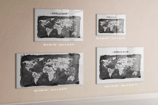 Magnetyczna tablica do rysowania Mapa świata z miejscami do zdjęć