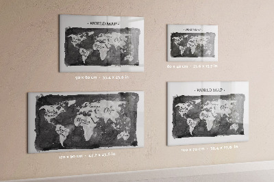Magnetyczna tablica do rysowania Mapa świata z miejscami do zdjęć